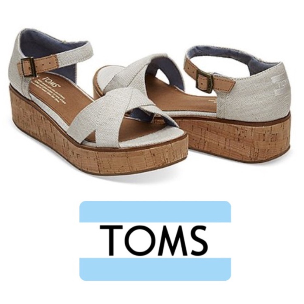TOMS WEDGED SANDAL!